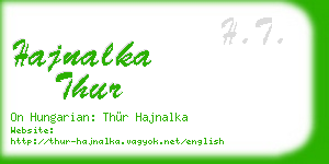 hajnalka thur business card